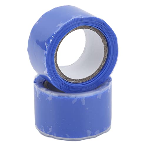 Oumefar 2PCS Self Fusing Silicone Tapes Insulation Waterproof Adhesive Tape ?50? to 250? for Water Pipe Hose Repairing(Blue)