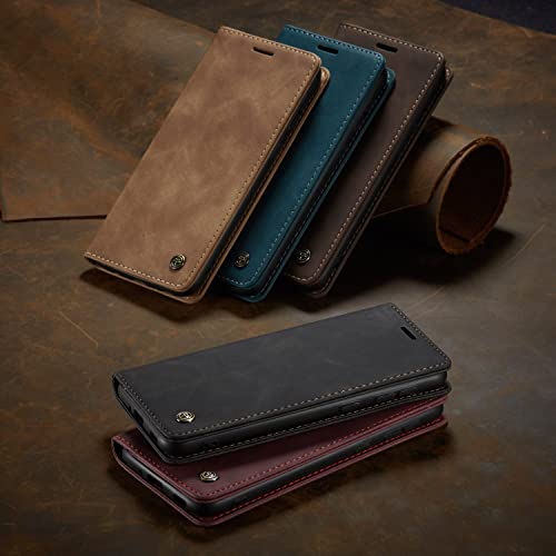 Yihaoyard Coque pour Samsung Galaxy A55 5G Housse en Cuir Premium Pochette Protection avec Rabat Porte Carte Magnétique Fonction Stand Étui pour Samsung Galaxy A55-2 Verre Trempés (Vin Rouge)
