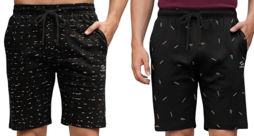 Image of GUIDE Men's Regular Fit Printed Cotton Shorts