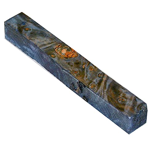 Penn State Industries WXST05 Stabilized Maple Burl Pen Blank, 3/4" x 3/4" x 5" (Blue)