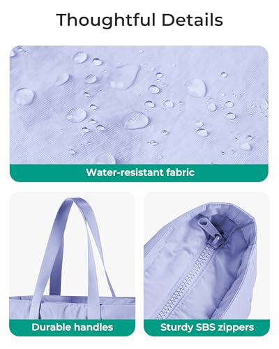 Image of BAGSMART Tote Bag for Women, Tote Bag with Zipper Work Tote with Compartments Nurse Shoulder Hanbag for Travel, Gym