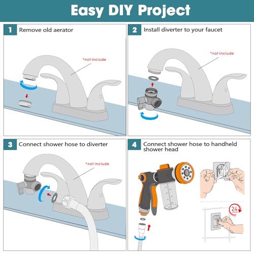 image for Ultrimkit Dog Pup Shampoo Dispenser Jet Attachment to Bathroom, Bathtu