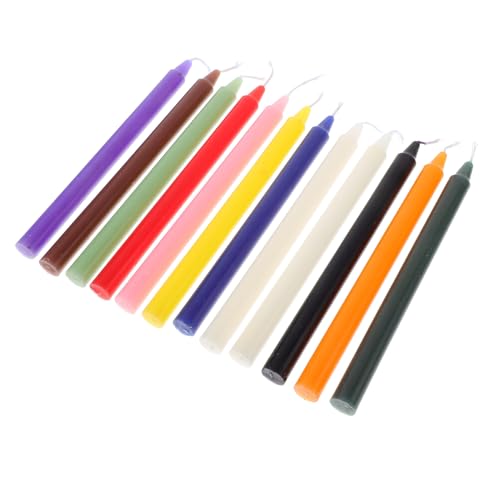 Cabilock 12Pcs Long Taper Candles for Wedding Birthday and Holiday Parties Dripless Easy to Use for Home Decor and Candlelight Dinners
