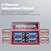 AmpGO 100Wx4/10Ax4 RC LiPo Charger Discharger 4CH Intelligent LiPo Balance Charger for LiPo LiIon LiHV Life NiMH NiCd Pb BatteriesRC Charger (CQ3)