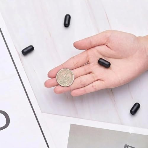 Image of Beadsnfashion 10 Pcs Strong Magnetic Tube Clasps - 17x9mm, 5mm Hole Size Black Finish | Premium Magnetic Clasp for Jewellery Making, Bracelets & Necklaces | Essential Jewelry Findings for DIY Crafting