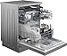 Beko BDFN36541XP Geschirrspüler 60 cm, freistehend und unterbaufähig, für 15 Maßgedecke, 6 Programme, 6 Zusatzfunktionen, 3 Spülebenen, PowerIntense, SilentWash, SelfDry, Edelstahl