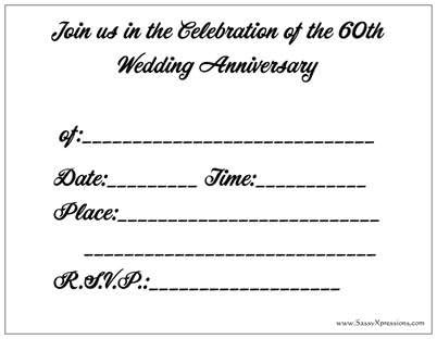 60th Wedding Anniversary Invitations – 60th Wedding Anniversary Invite Cards with Envelopes – Adirondack Chair Design - 5.5 x 4.25 Inches Postcard Style with Customizable Fill-In Format by SassyXpressions – (Pack of 25)