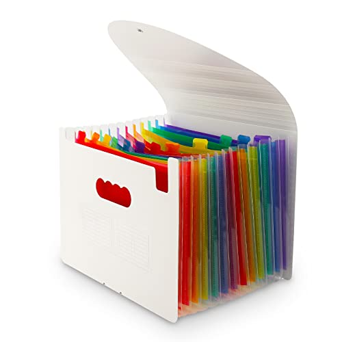 Organisateur de dossiers 24 compartiments NAFY blanc extensible trieur documents école