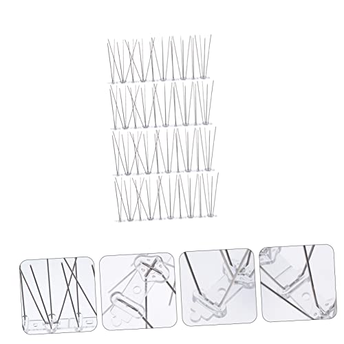 IWOWHERO 4 Pcs espinho passarinho pico anti-subida conjunto placa Pombo tiras fence vedas pico cerca