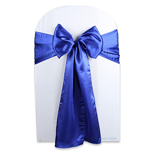 Sparkles Make It Special Leading Linens 20 Pcs Satin Chair Cover Bow Sash - Royal Blue - Wedding Party Banquet Reception - 28 Colors Available #TOP1
