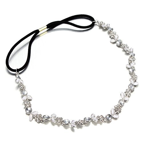Invernadero Tete diadema flor strass crystal BIJOUX Soiree elástico cabello Mujer