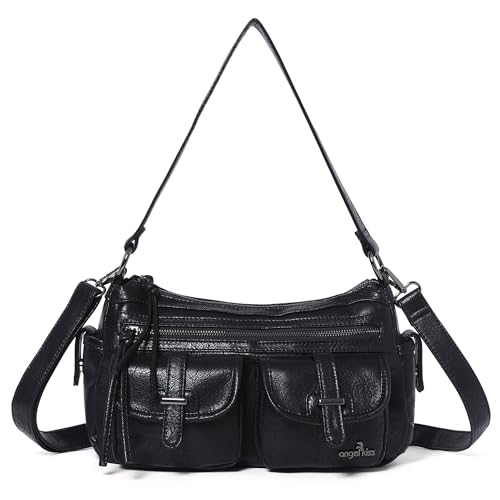 Angel Kiss Hobo Purses for Women Crossbody Shoulder Bag Ladies Multi Pocket Handbags with Adjustable Shoulder Strap