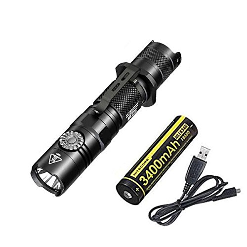 Combo: Nitecore MT22C - Lampe de poche multitâches - 1000 lumens - LED - XP-L HD V6 - avec batterie NL1834R et câble USB Eco-Sensa
