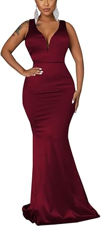 Womens Sexy Sleeveless One Shoulder Bodycon Dresses Classy Long Formal Cocktail Wedding Guest Dress