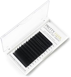 PRETTY FLEEK | Flat Classic Lashes | Professional Individual Eyelash Extensions | 0.20 Ellipse C-Curl & D-Curl | 8mm,9mm,10mm,11mm,12mm,13mm,14mm,15mm & Mixed Trays (D Curl, Mixed)