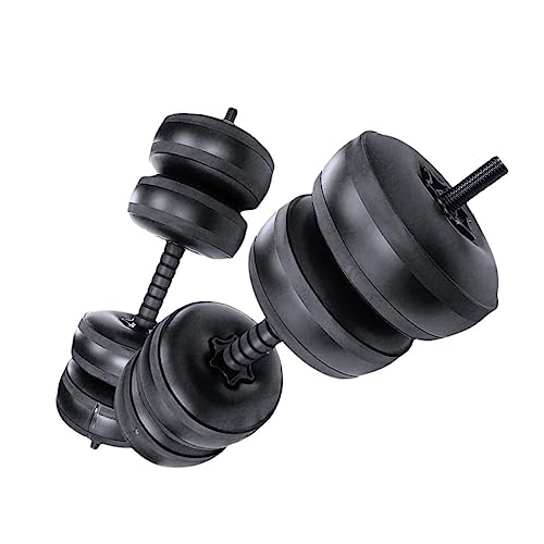 HONMEET 1 Par Mancuerna Campana Ejercicio Con Pesas Máquinas De Ejercicios Para El Hogar Pesas De Mano Llenas De Agua Barra Ajustable Pesas De Fitness Barras Llenas De Agua Abs Black