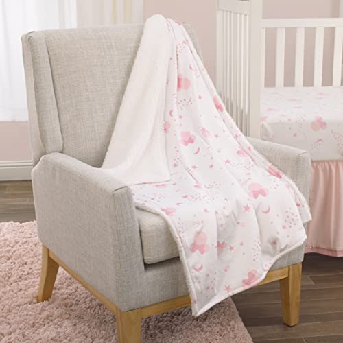 Image of Disney Minnie Mouse Twinkle Twinkle Minnie Pink and White Super Soft Baby Blanket