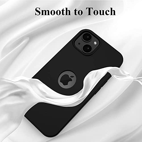 EGOTUDE Soft Slim Flexible Silicone Back Cover Case for iPhone 13 (Matte Black, TPU) 4 41NnK83BbtL