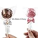 Cake Pop Treat Bag Set, 100 PCS White Lollipop Treat Sticks, 100 Pieces Lollipop Parcel Bags, 100 PCS Metallic Twist Ties, Candy Making Sucker Sticks 6 Inch for Candy,Cake Pop
