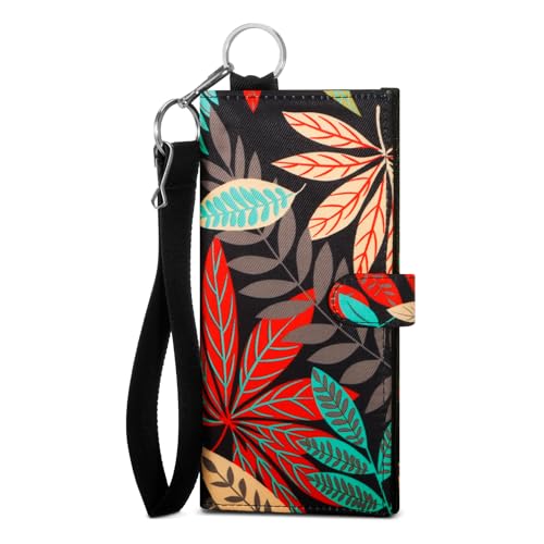 XEYOU Women's Wallet RFID Blocking Credit Card Holder Wallet Large Capacity Wristlet Canvas Wallets Purse