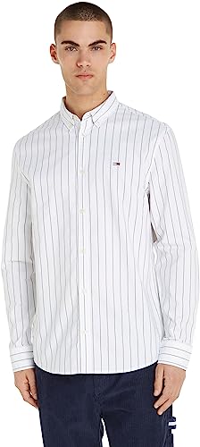 Iconicità intramontabile: l’originale camicia tommy jeans presenta un taglio classico e un colletto semifrancese; Il design pulito ed essenziale di questo modello lo rende un capo classico che non può mancare in un guardaroba