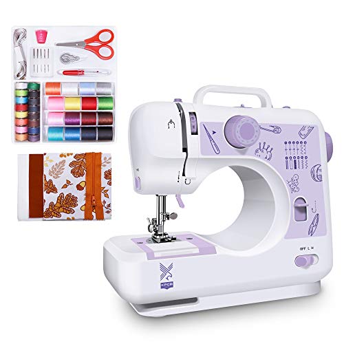 Máquina de Coser para Principiantes con Materiales de Bricolaje y Kit de Costura con 12 tipos de puntadas