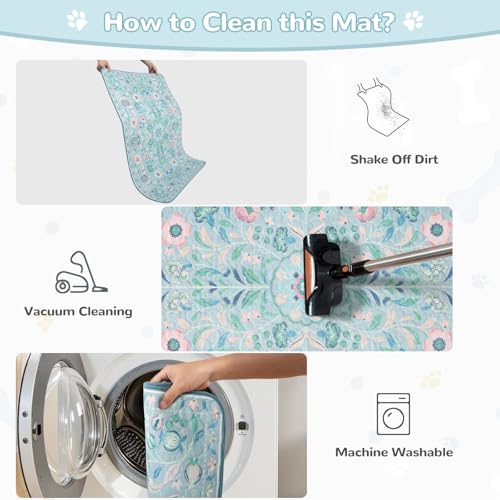 Image of Lahome Washable Reusable Pee Pads for Dogs, 2 Pack, Blue, 24x24 | Super absorbent, waterproof training mats with leakproof non-slip backing; suitable for potty training, crates and floors.