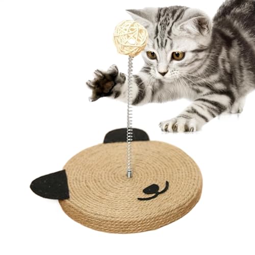 Griffoir pour chat boule en sisal interactive pour le salon et les murs de la maison