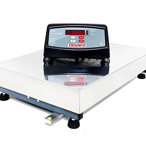 Balança Eletrônica Plataforma Inox 40x60cm Slim - 60Kg/20g, 150Kg/50g - PLT 60/150 - Selo Inmetro - Triunfo