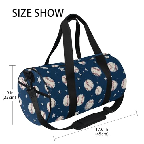 Wfrish Athletic Bag Sports Duffel Gym Tote Bags for Men and Women Baseballs Stars All Purpose Lightweight Carry On Bag Weekender Travel Bags4