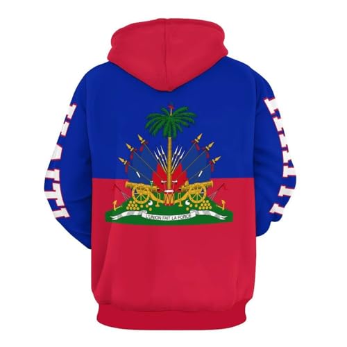 Sweat à capuche haïtien pull chaud bleu foncé contre le froid