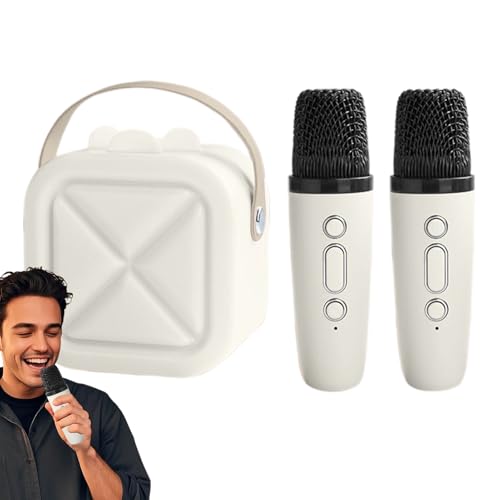 mivceklw - Máquina de karaoke para portátiles, máquina de karaoke con micrófonos, juguete inalámbrico para karaoke manipulado de 3 años y más orador de canto portátil para el hogar,