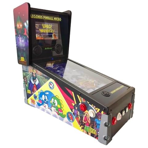 Legends Pinball Micro, Arcade Machine Console, Classic Retro Video Games, 50 Built in Licensed Pinball Games, Space Invaders, Bubble Bobble,Time Machine, WiFi, HDMI, Bluetooth Cover