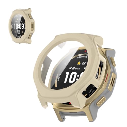 For Amazfit T-Rex 3 Pro 44mm p P[X Jo[ KONXISA Amazfit T-Rex 3 Pro 44mm Jo[+tB ̌^iPCP[X+KXtBjߗ C菝h~ Ռz [d\ Sʕی 