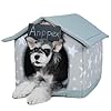 ANPPEX Small Dog House Indoor,M Size Indoor Dog House for Small Dogs and Cats,Covered Dog Bed with Cushion,Grey