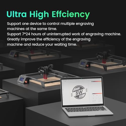 Image of Longer RAY5 Laser Engraver, 10W Output Power, 3.5 inch Color Touch Screen,Working Speed Up to 24000mm /min,Engraving Machine for Wood /Glass /Acrylic /Leather,Engraving Area 15.75 inch x 15.75 inch