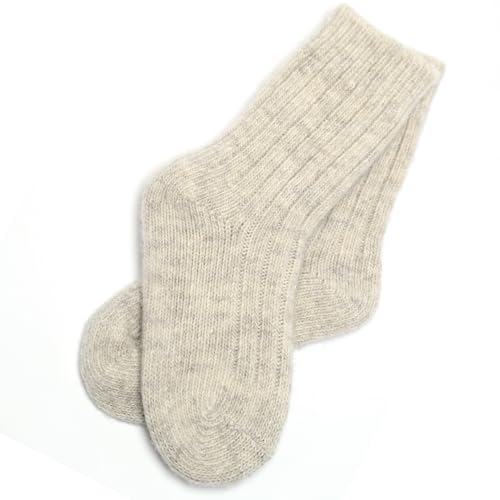 KIDS Pure Wool Socks - Made from Dye-Free Organic Mongolian Sheep Wool - Soft, Cozy Small Kids Winter Essentials