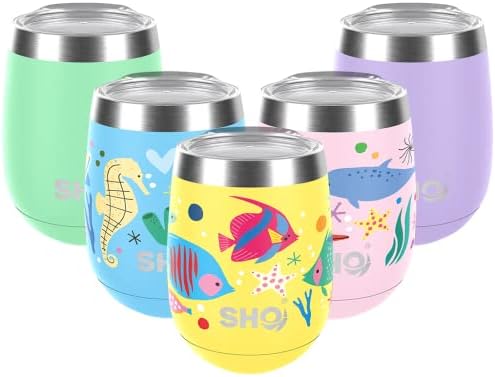 SHO Pacto - Ultimate Insulated Stainless Steel Reusable Coffee Cup & Stemless Wine Tumbler - 8 Hours Hot, 12 Hours Cold - 360ml - BPA Free (Jet Black, 360ml)
