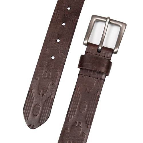 Image of Lucky Brand Men's Genuine Leather Belt | Classic | Casual | Everyday | Western | American Heritage | Metal Buckle
