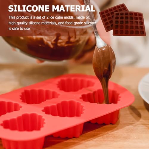 Molde de silicona para cubitos de hielo letras 2 piezas miniatura 2