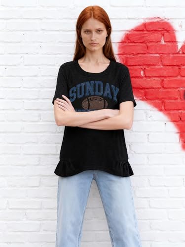 Image of Football Shirts for Women Game Day T Shirts Football Outfits