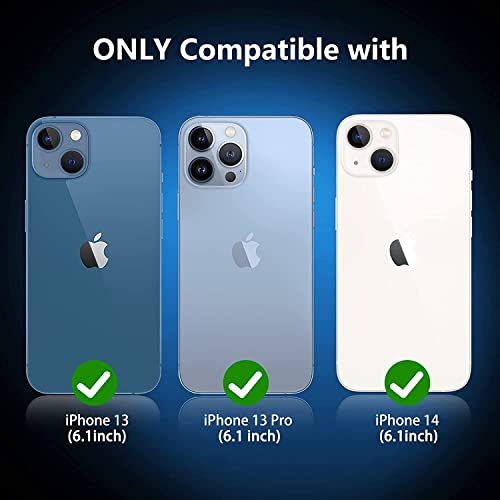 Image of STP FEEL Glass Screen Protector Designed For iPhone 14 (6.1 inch) [Edge to Edge Coverage] HD Clear, Bubble-Free, Anti-Scratch Full Protection Durable Tempered Glass - Black, Pack of 1