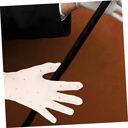 1Pair Sequin Decorative Party Gloves for Girls Figure Skating and Dance Performance Accessories Stylish Stage Gloves for Costume and Party Events4