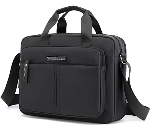 Bolso bandolera para hombre impermeable y ligero de nailon negro