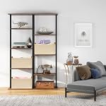 SNWDN 6 Pack Closet Cloth Storage Bins for Shelves, Medium Storage Baskets for Shelves, Fabric Bins for Closet organization with Handles（ Beige 15''L x 10''W x 8''H） - Image 4