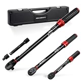 HASKYY Set di Chiave Dinamometrica da 1/4", 3/8", 1/2", 2-20 Nm, 20-120 Nm, 40-220 Nm, 3 pezzi, per bicicletta, moto, motore, auto, industria, coppia di cricchetto, chiave a cricchetto