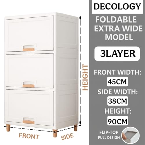 Image of DecoLogy Plastic Multipurpose Bookshelf Organiser Rack for Living Room, Kitchen, Bedroom, Office (Cupboard Rack - White Window, 3PCS)