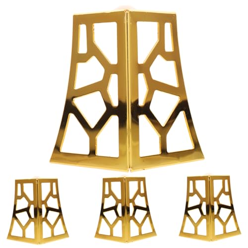PENIKOKO 4 Piezas Patas de Muebles de Hierro Dorado Electrochapado Soporte Resistente para Sofá y Mesa Diseño Moderno de Compacto y Ligero para Uso