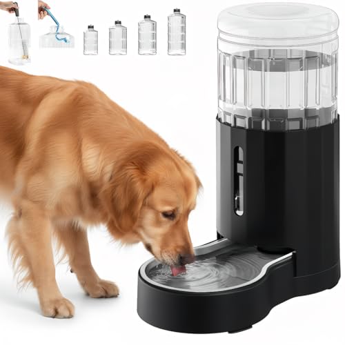 CZPET Dog Water Bowl Dispenser 8L, Wider Mouth & Upgraded Brush for Easy Cleaning Automatic Cat...