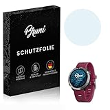 Bruni Schutzfolie kompatibel mit Garmin Forerunner 645 Music Folie, glasklare Displayschutzfolie (2X)